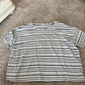 Lululemon Athletica Black and White Striped Top